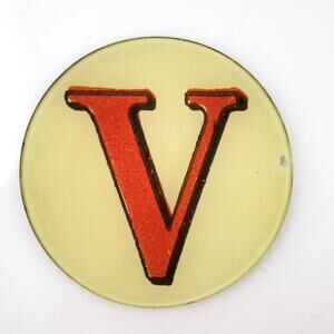 Vtg John Derian Target Decopauge Letter "V" Plate Coaster READ